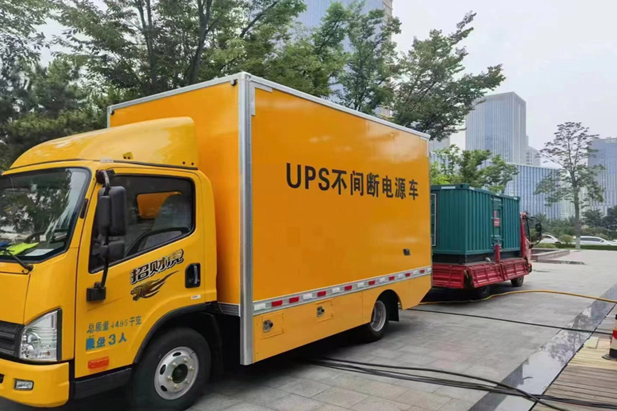 横栏镇发电机租赁施工现场