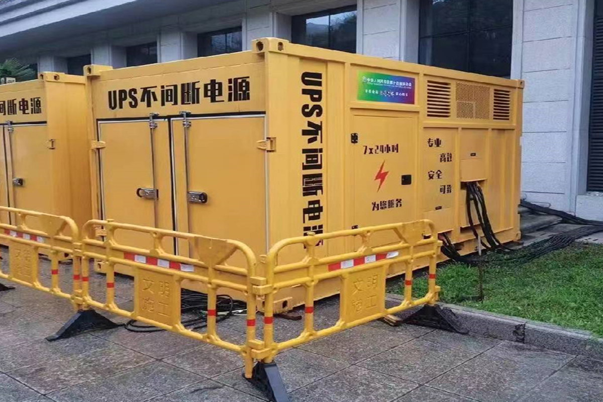 横栏镇发电机租赁施工现场